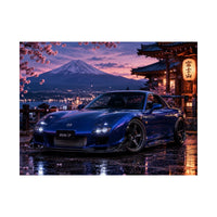 Blue RX-7 at Fuji Night Poster product view 8