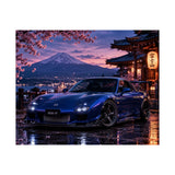 Blue RX-7 at Fuji Night Poster product view 5