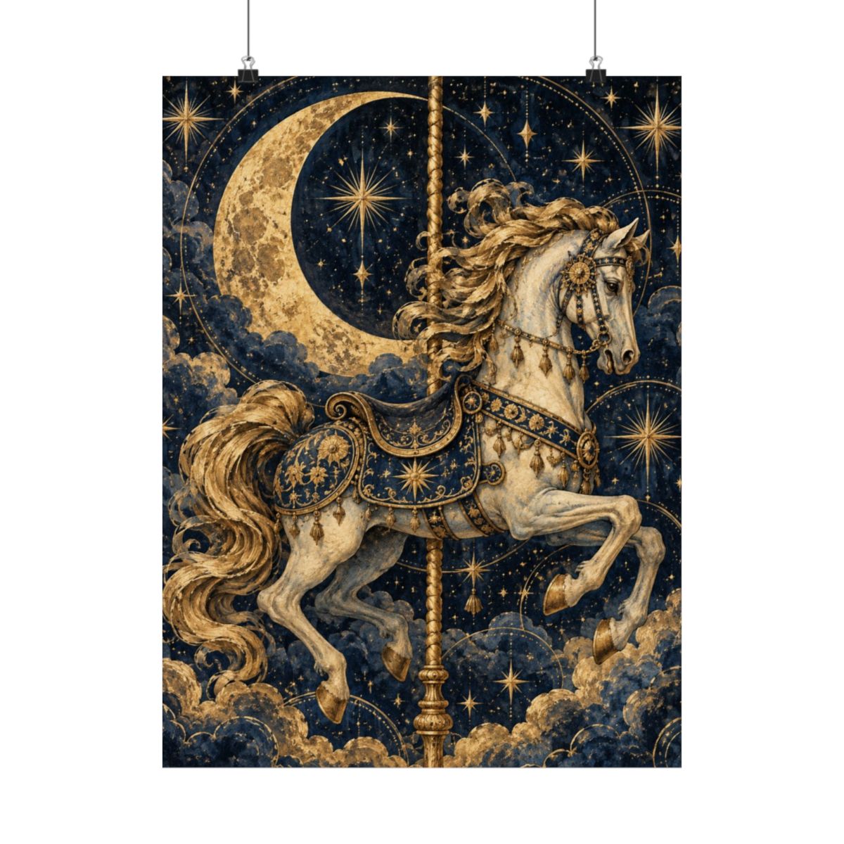 Celestial Carousel Horse Poster product view 1