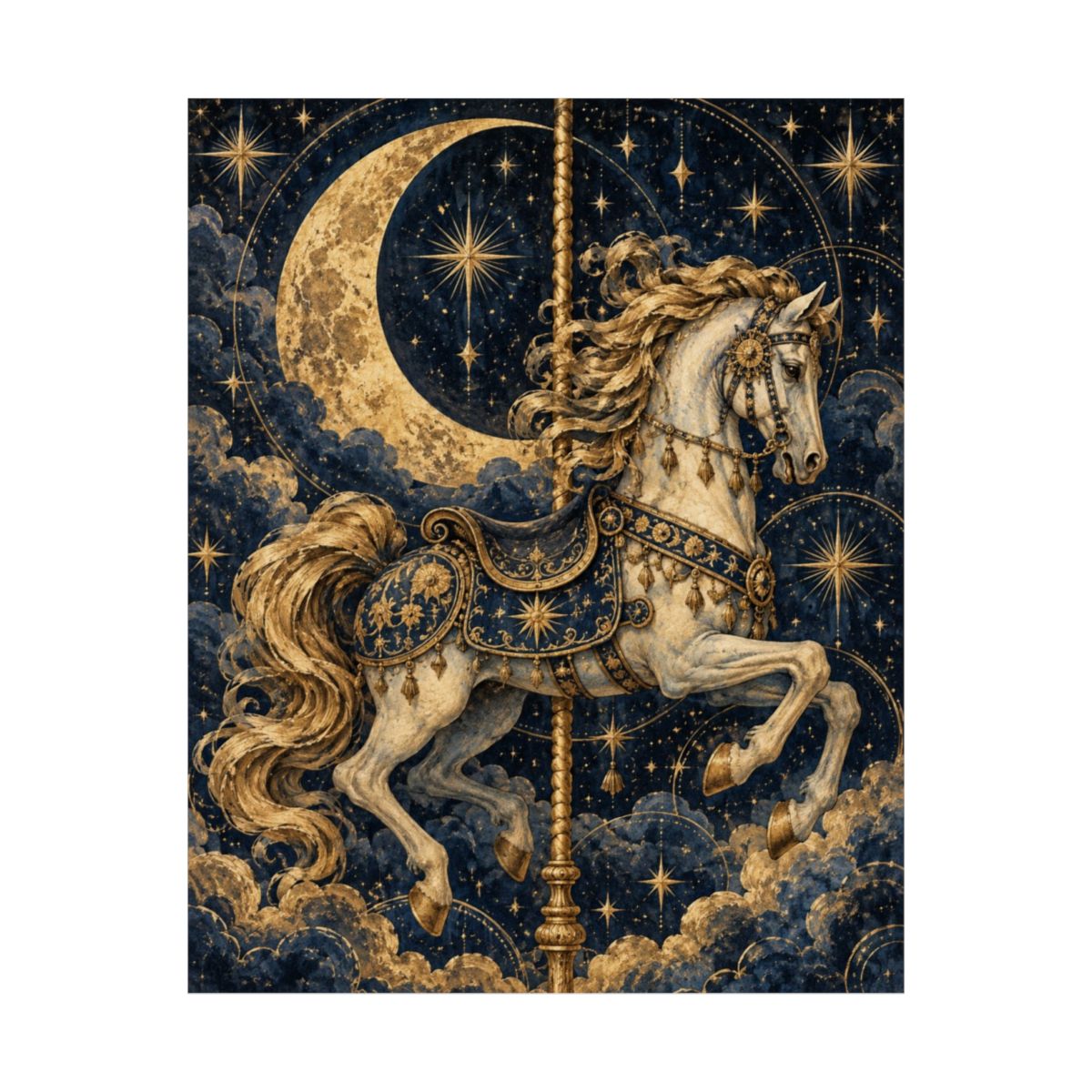 Celestial Carousel Horse Poster product view 5