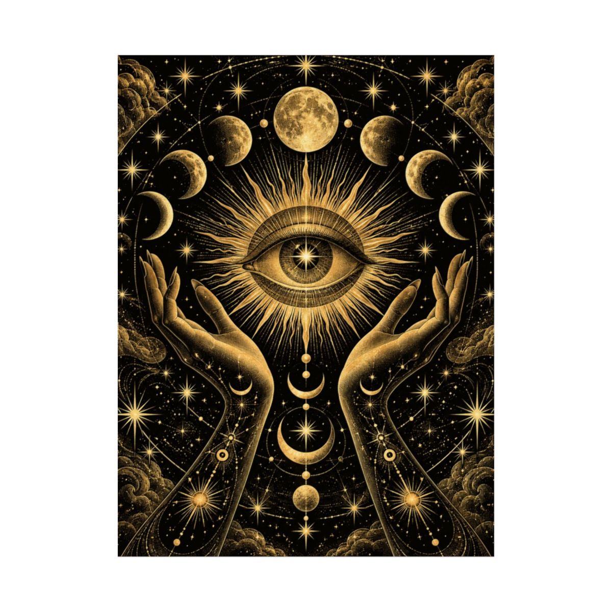 Celestial Eye and Hands Poster product view 2
