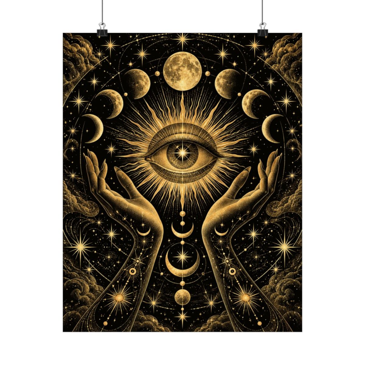 Celestial Eye and Hands Poster product view 4