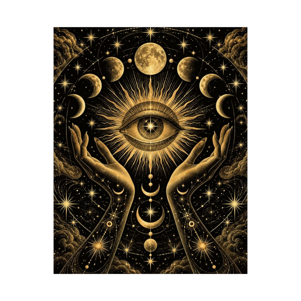 Celestial Eye and Hands Poster product view 8
