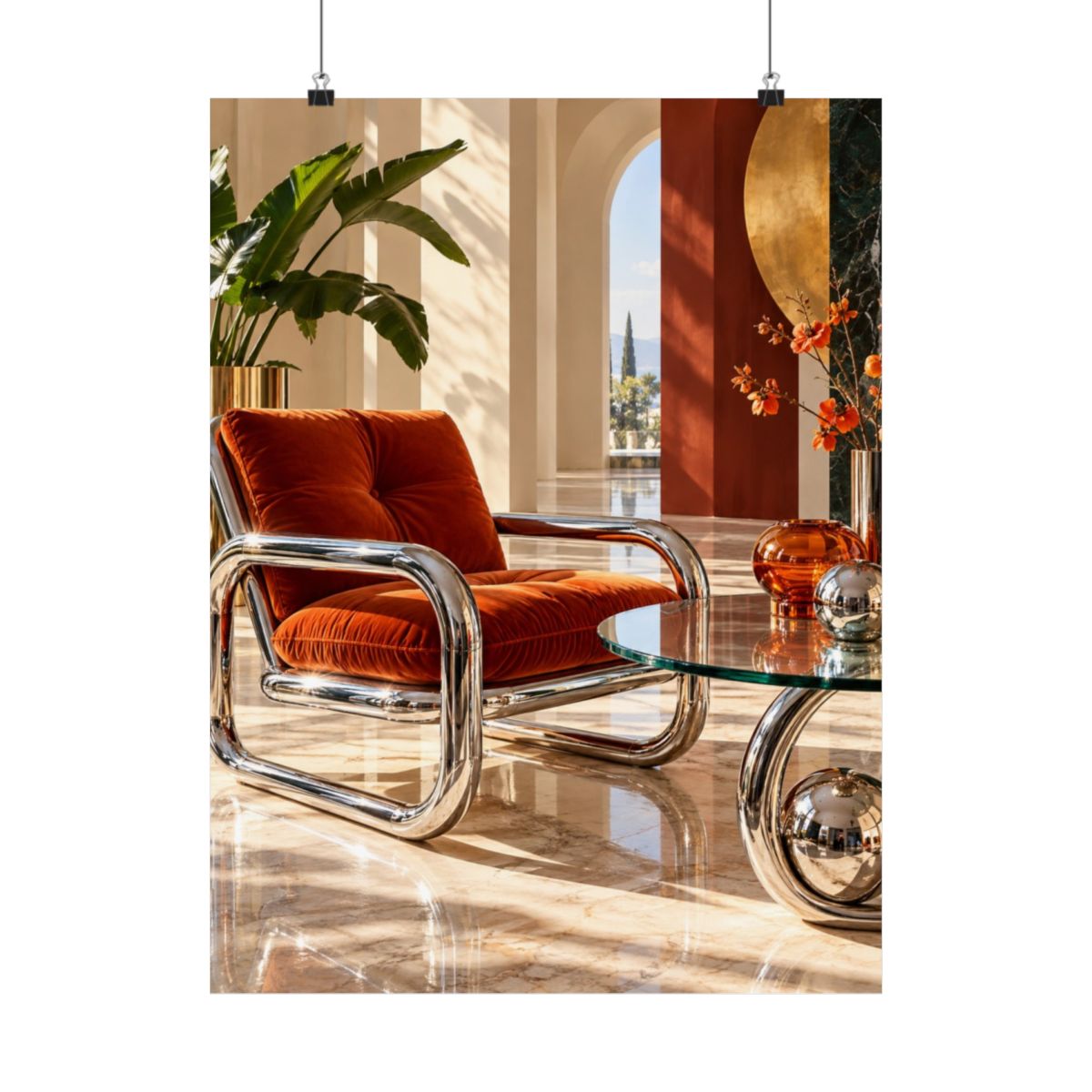 Chrome Lounge Chair Poster product view 1