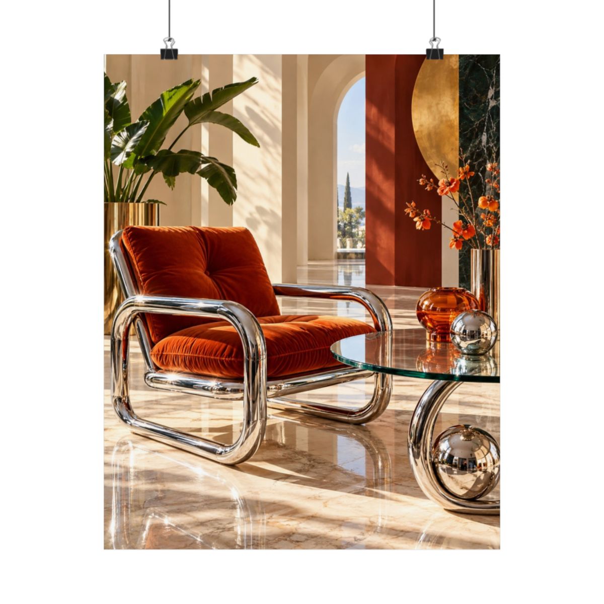 Chrome Lounge Chair Poster product view 4