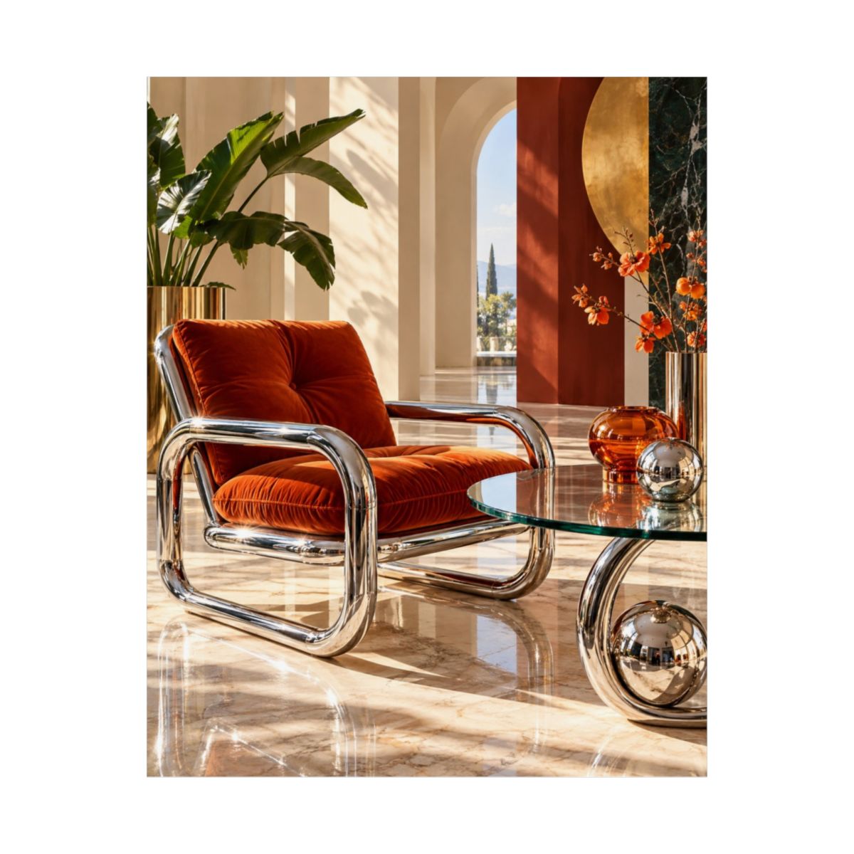 Chrome Lounge Chair Poster product view 5