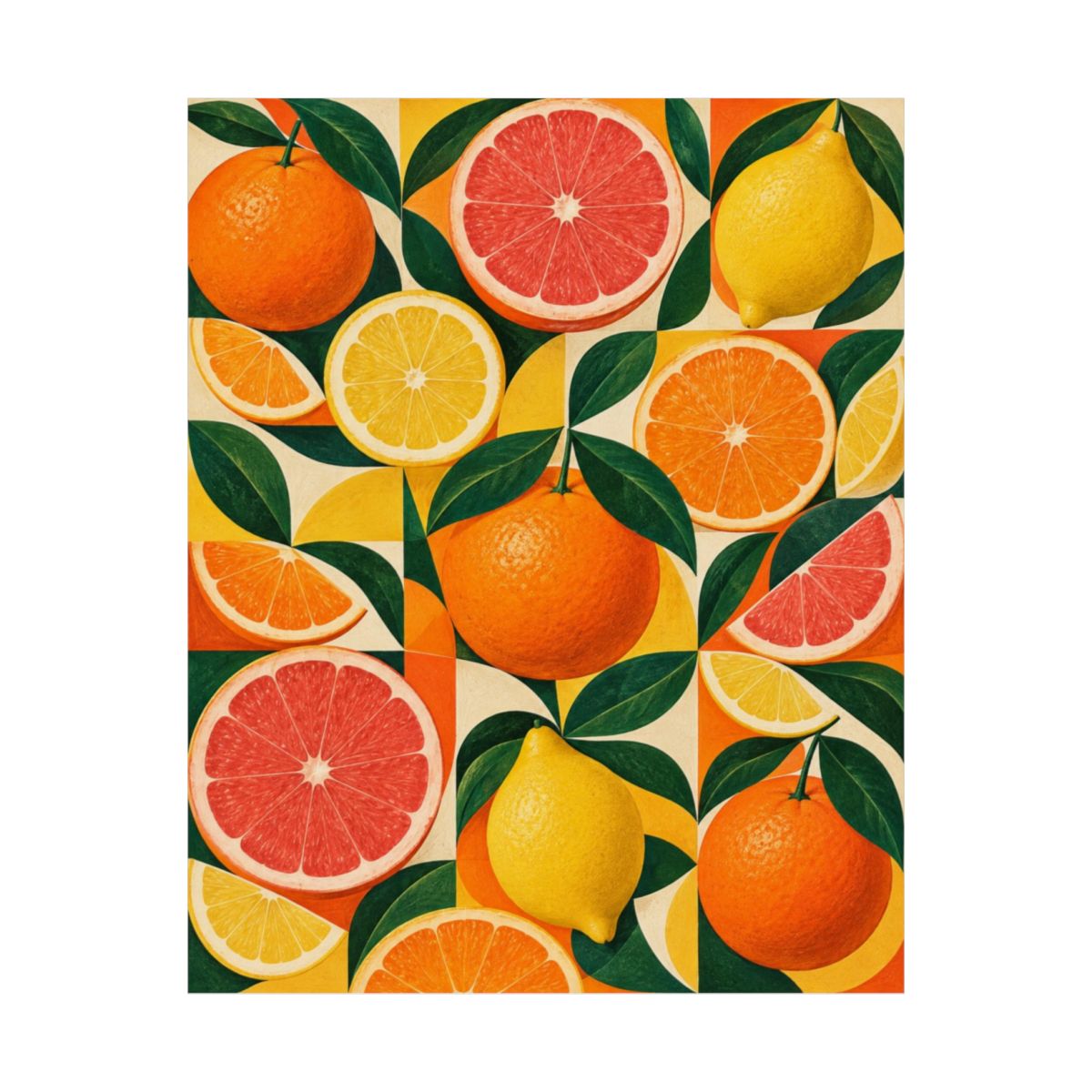 Citrus Geometry Poster product view 5