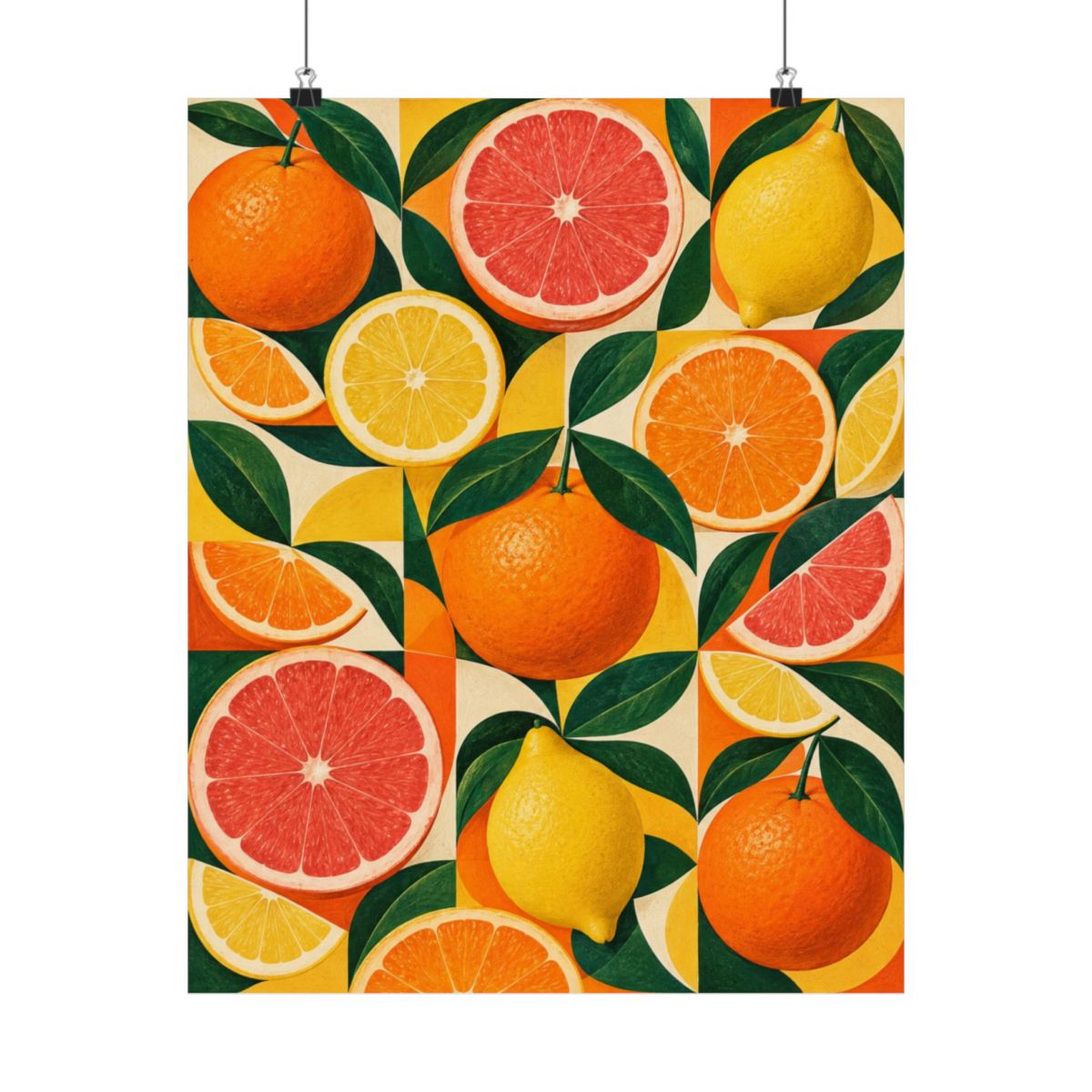 Citrus Geometry Poster product view 4