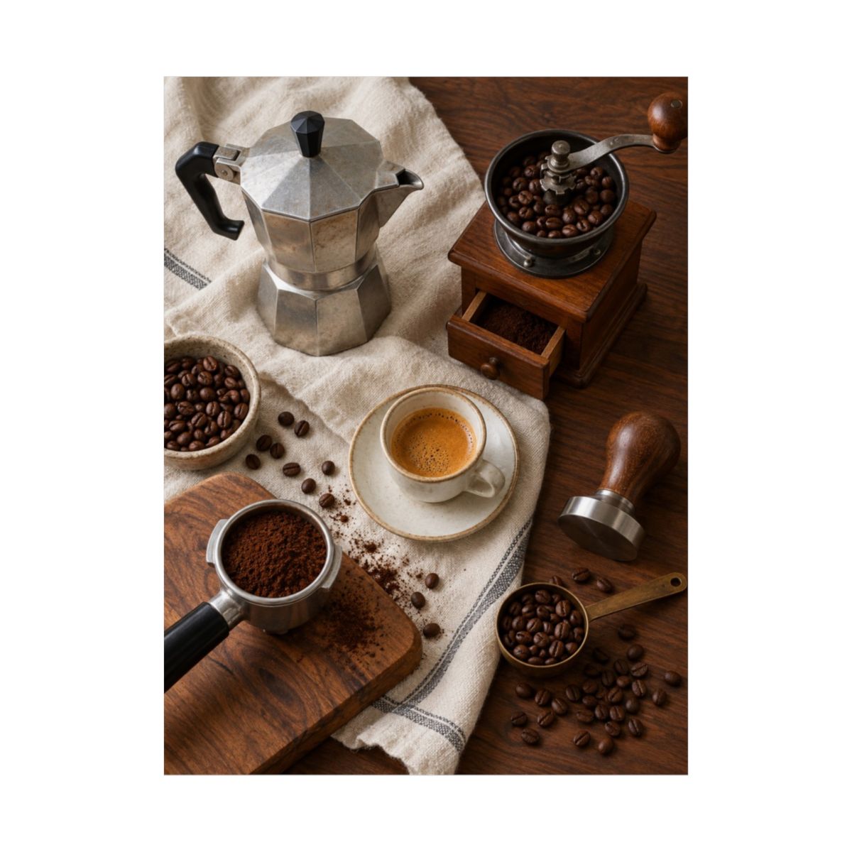 Espresso Tools Still Life Poster product view 2
