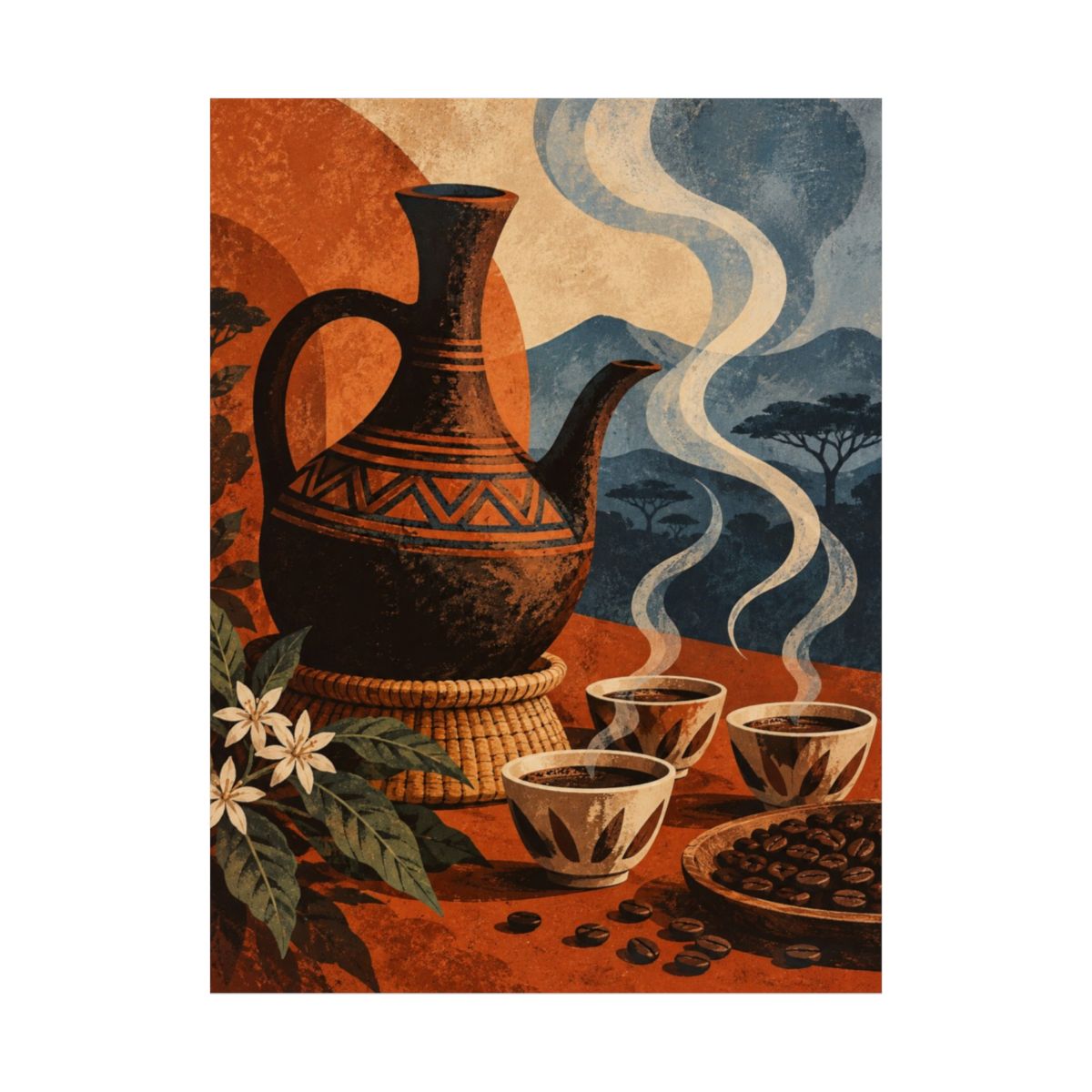 Ethiopian Coffee Ceremony Poster product view 2