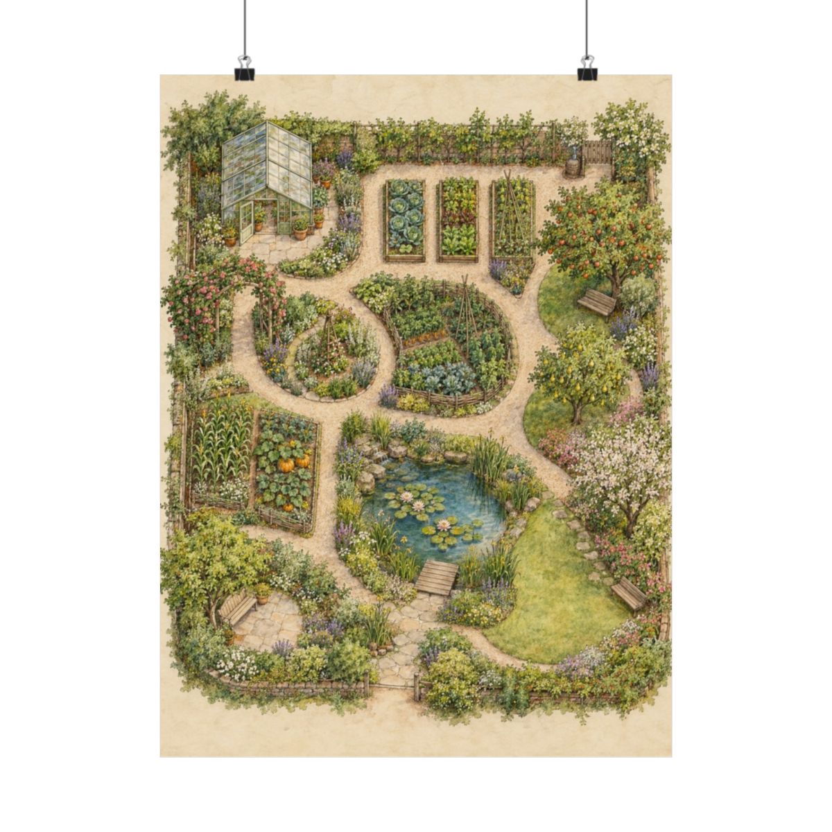 Garden Plan Poster product view 1