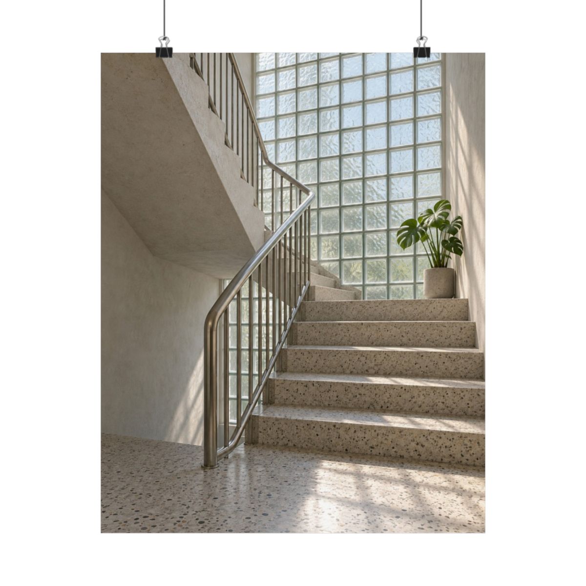Glass Block Stairwell Poster product view 4