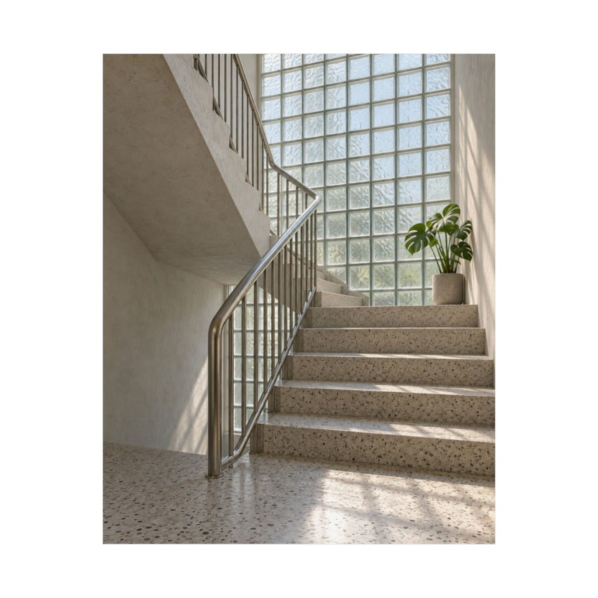 Glass Block Stairwell Poster product view 5