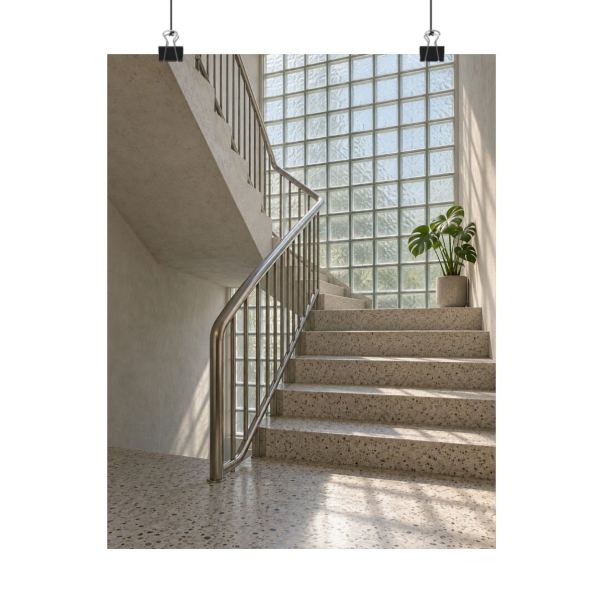 Glass Block Stairwell Poster product view 7