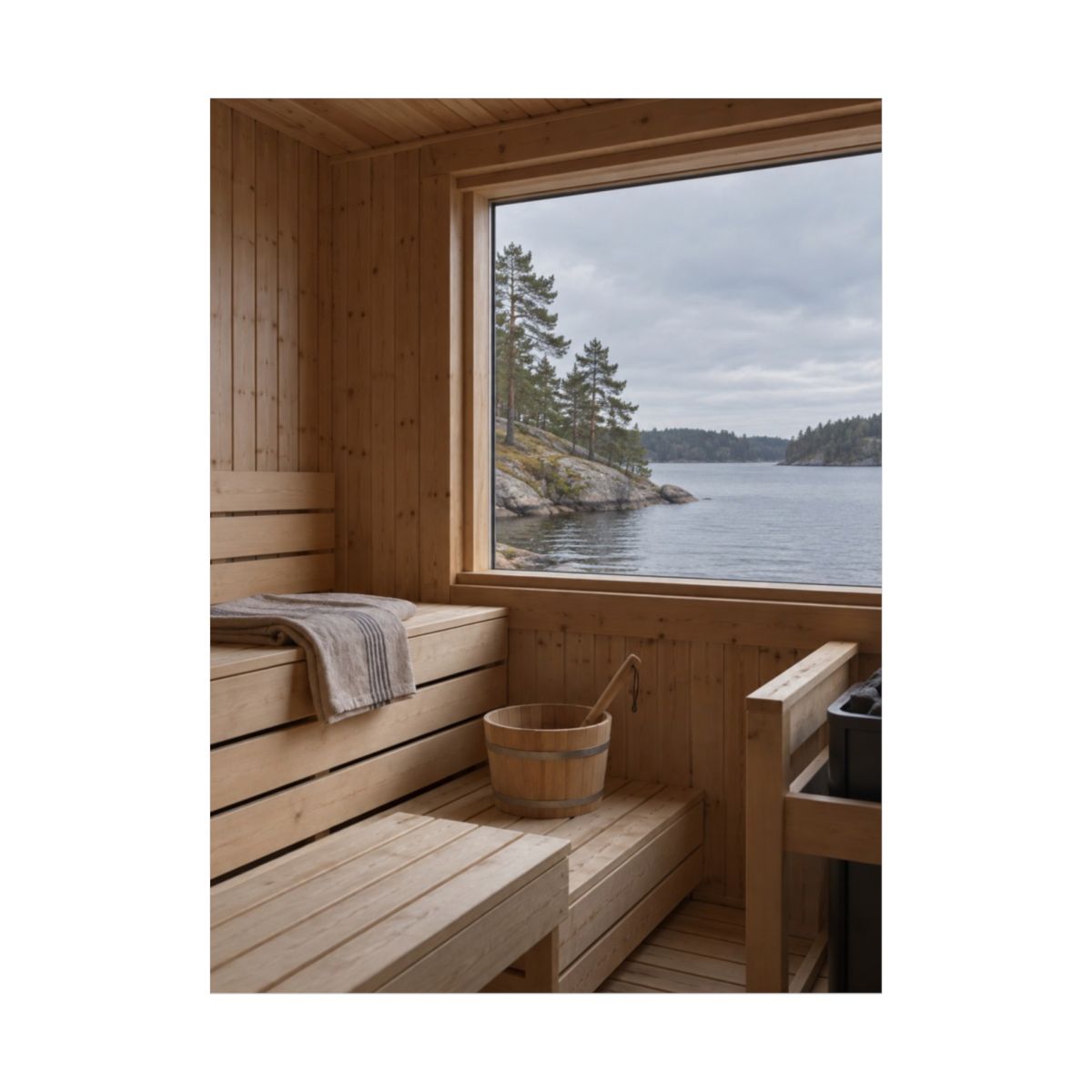 Helsinki Lakeside Sauna Poster product view 2