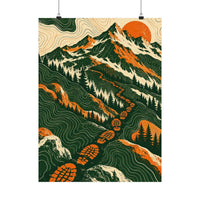 Hiking Contour Map Poster product view 1