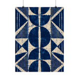 Indigo Adire Geometry Poster product view 1