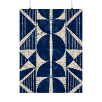 Indigo Adire Geometry Poster product view 1