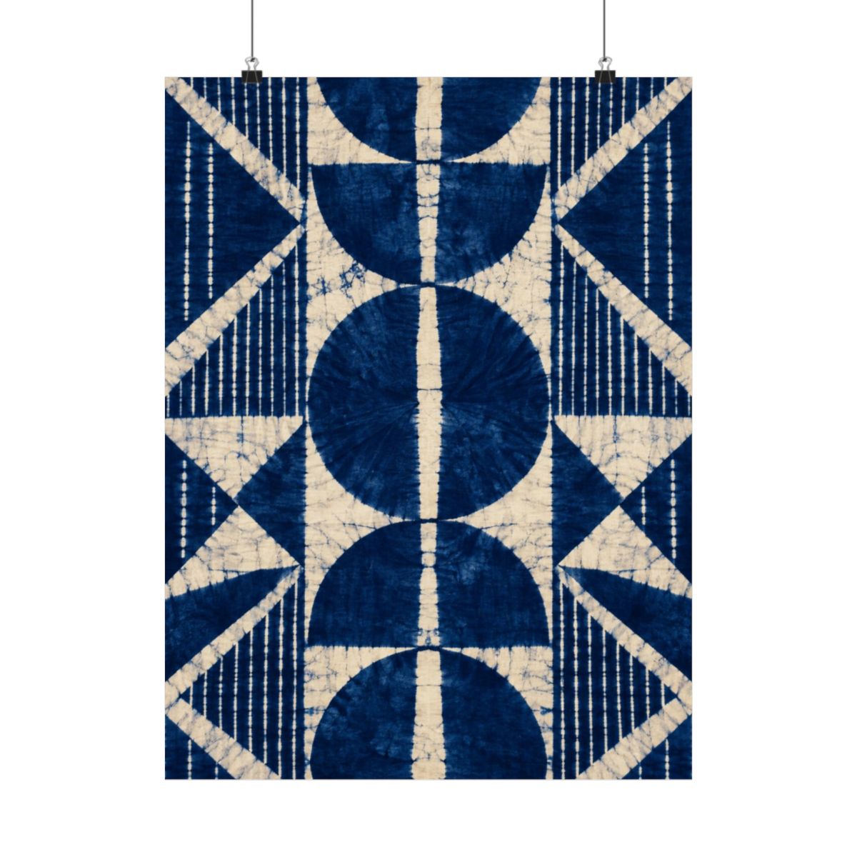 Indigo Adire Geometry Poster product view 1