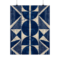 Indigo Adire Geometry Poster product view 4