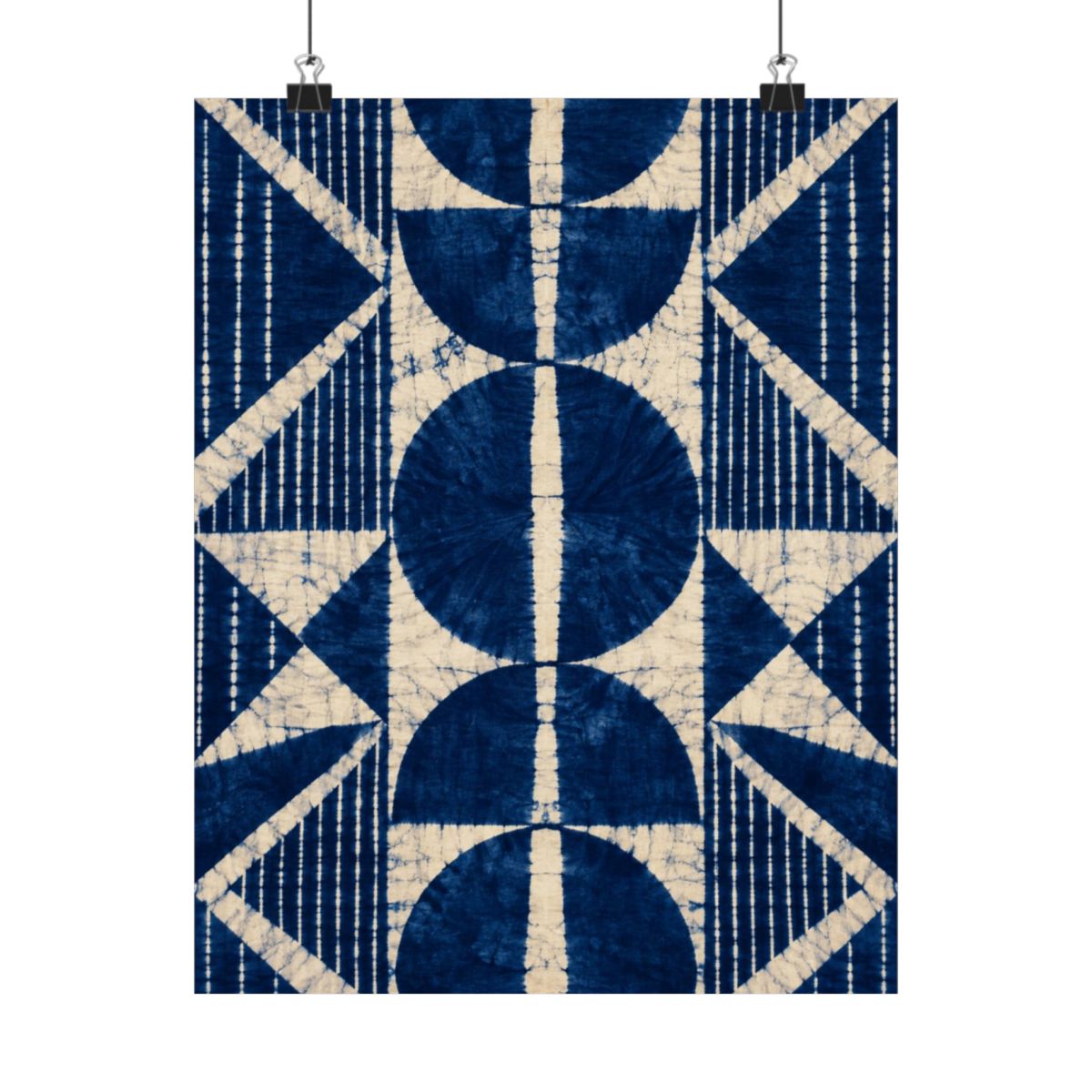 Indigo Adire Geometry Poster product view 7