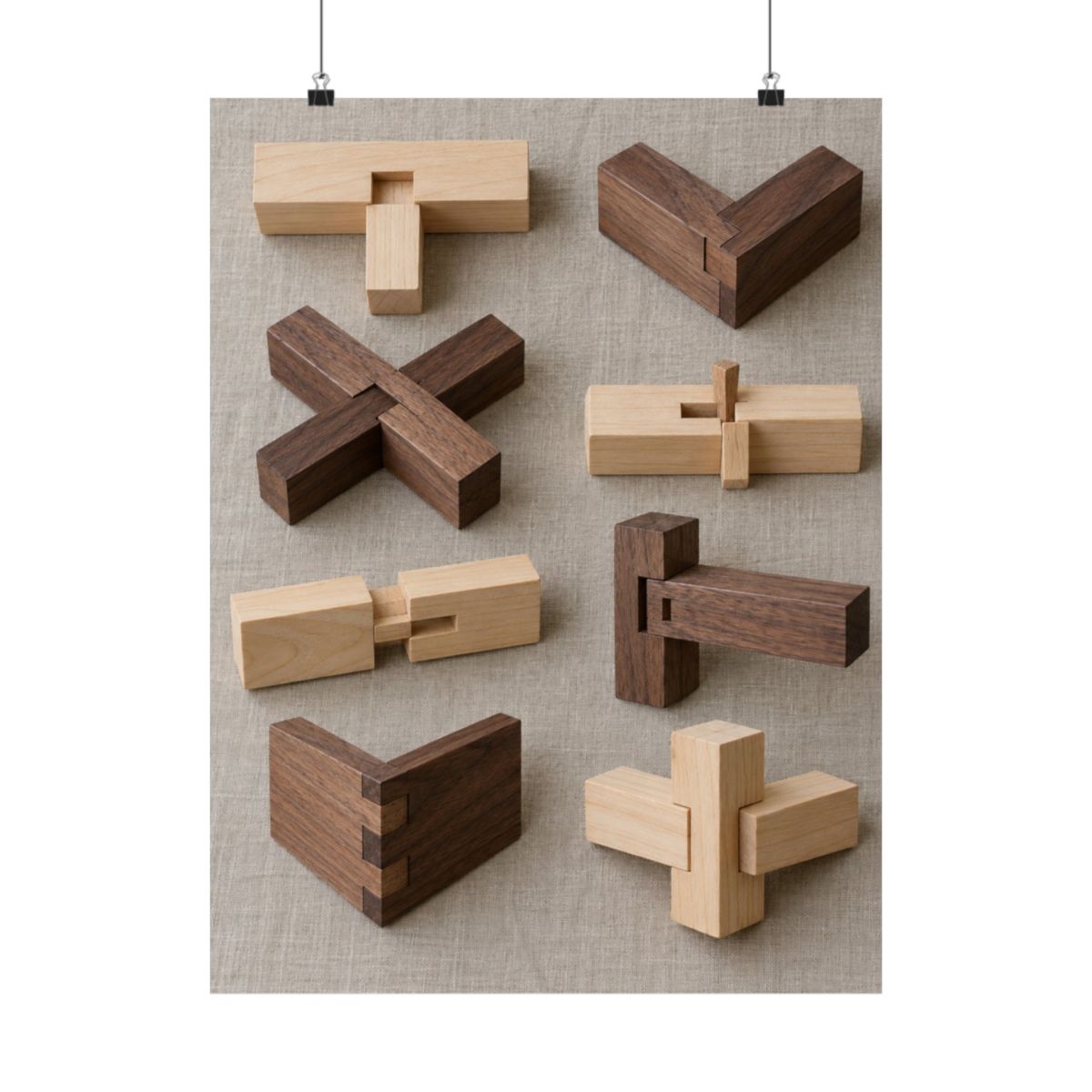 Japanese Joinery Study Poster product view 1