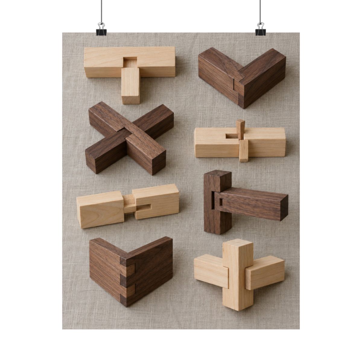 Japanese Joinery Study Poster product view 4