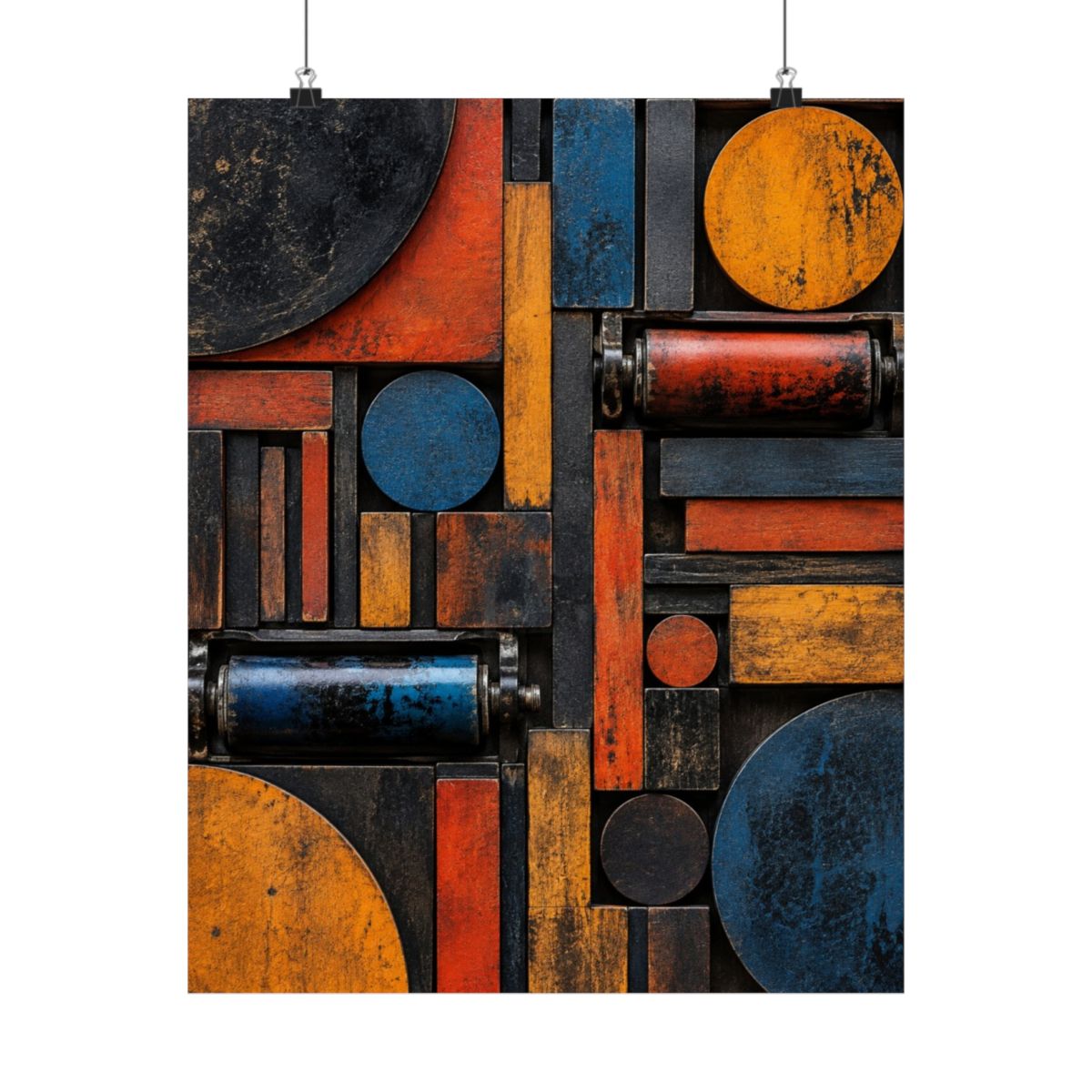 Letterpress Block Abstraction Poster product view 4
