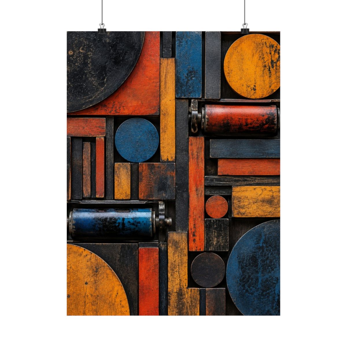 Letterpress Block Abstraction Poster product view 1