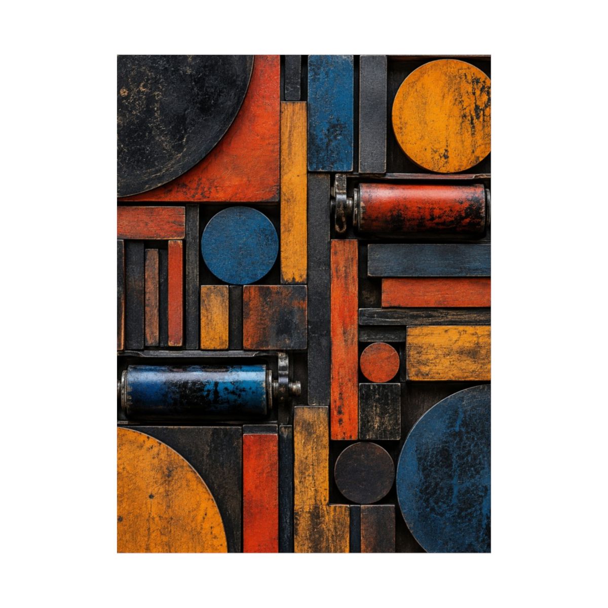 Letterpress Block Abstraction Poster product view 2
