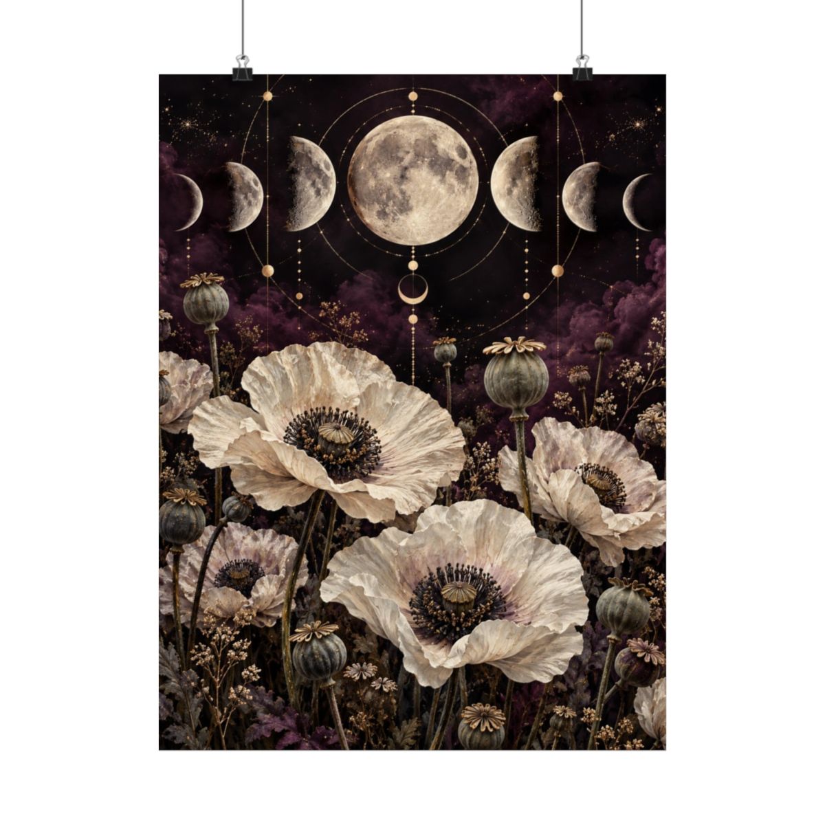 Lunar Poppy Garden Poster product view 1