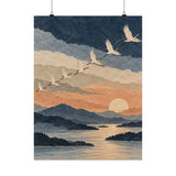 Migratory Cranes Poster product view 1