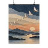 Migratory Cranes Poster product view 7