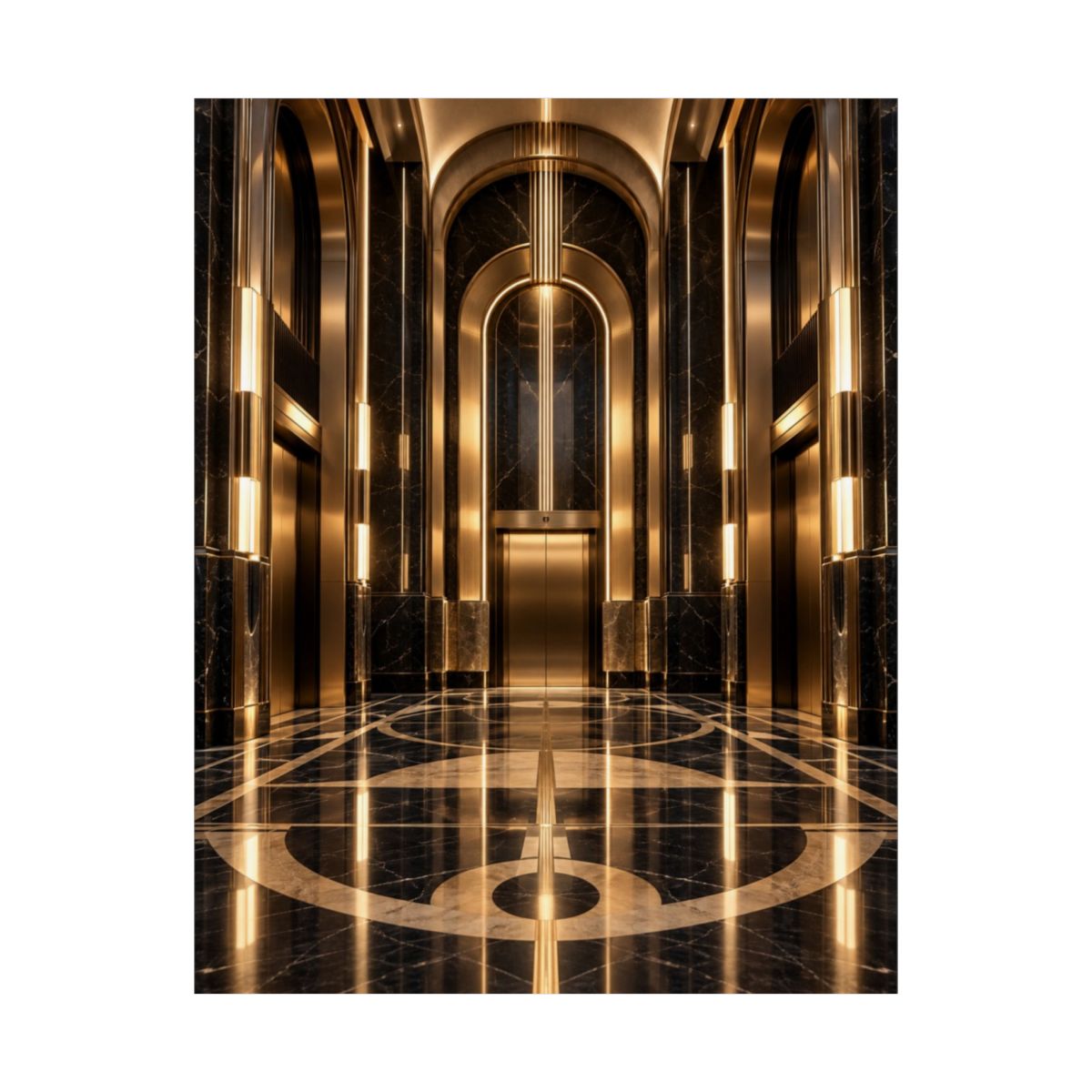 Neo Deco Elevator Lobby Poster product view 8