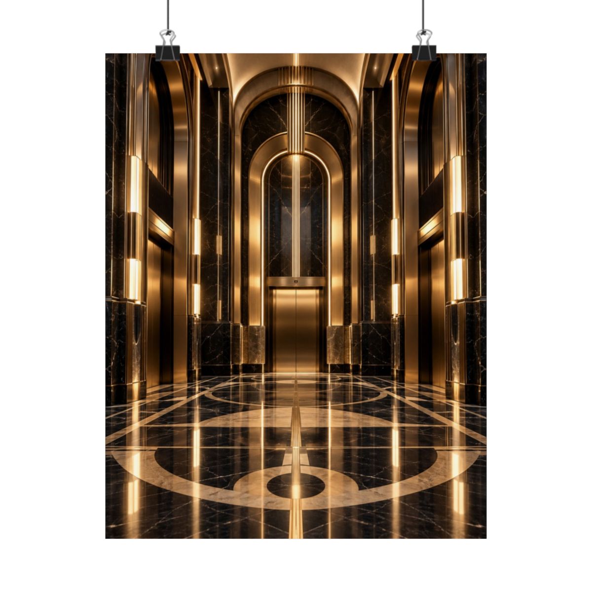 Neo Deco Elevator Lobby Poster product view 7