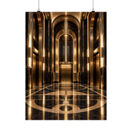 Neo Deco Elevator Lobby Poster product view 1