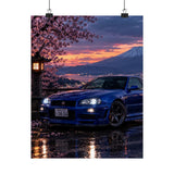 Nissan GT-R at Fuji Sunset Poster product view 7