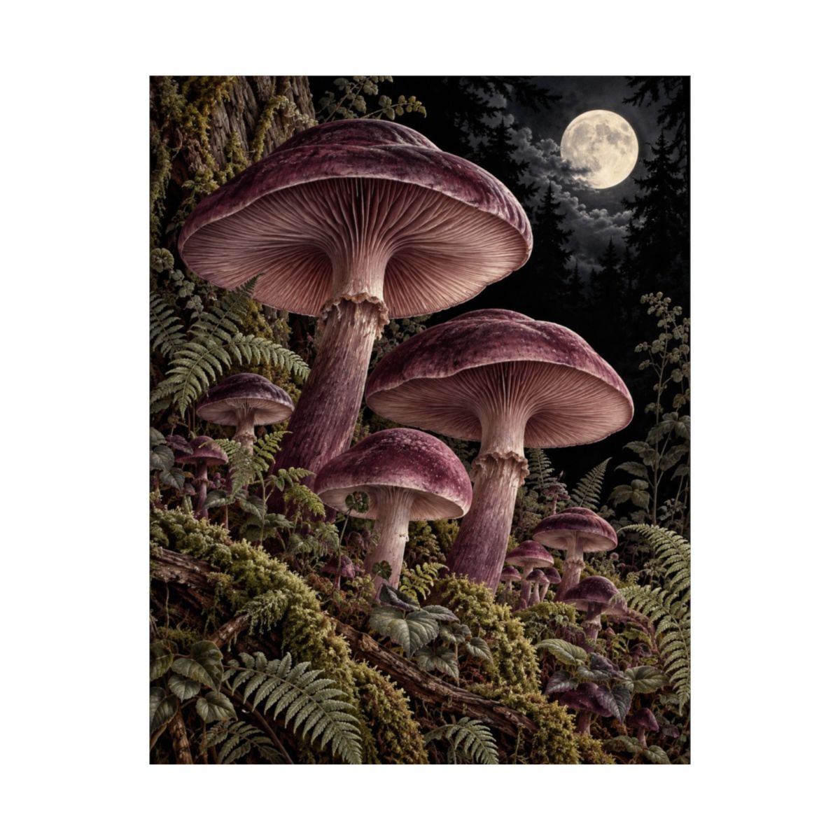 Nocturnal Mushroom Forest Poster product view 8