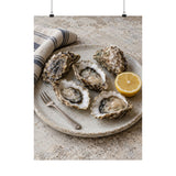 Oyster and Linen Still Life Poster product view 1