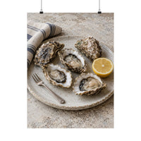 Oyster and Linen Still Life Poster product view 1