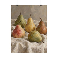 Pears on Linen Poster product view 1