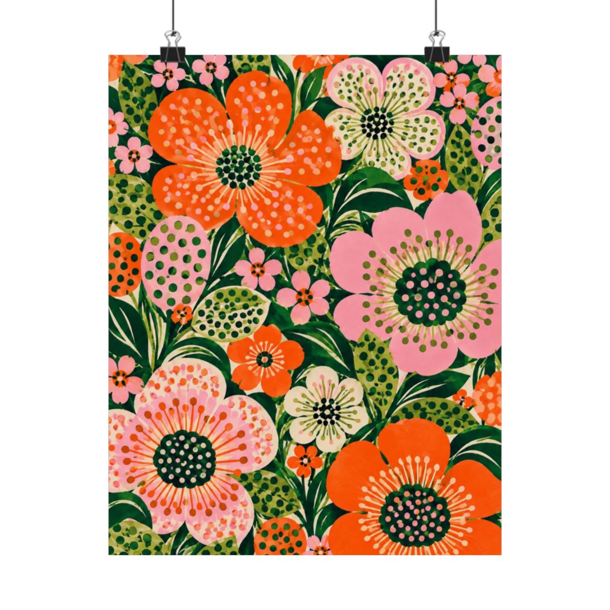 Polka Dot Flower Garden Poster product view 7