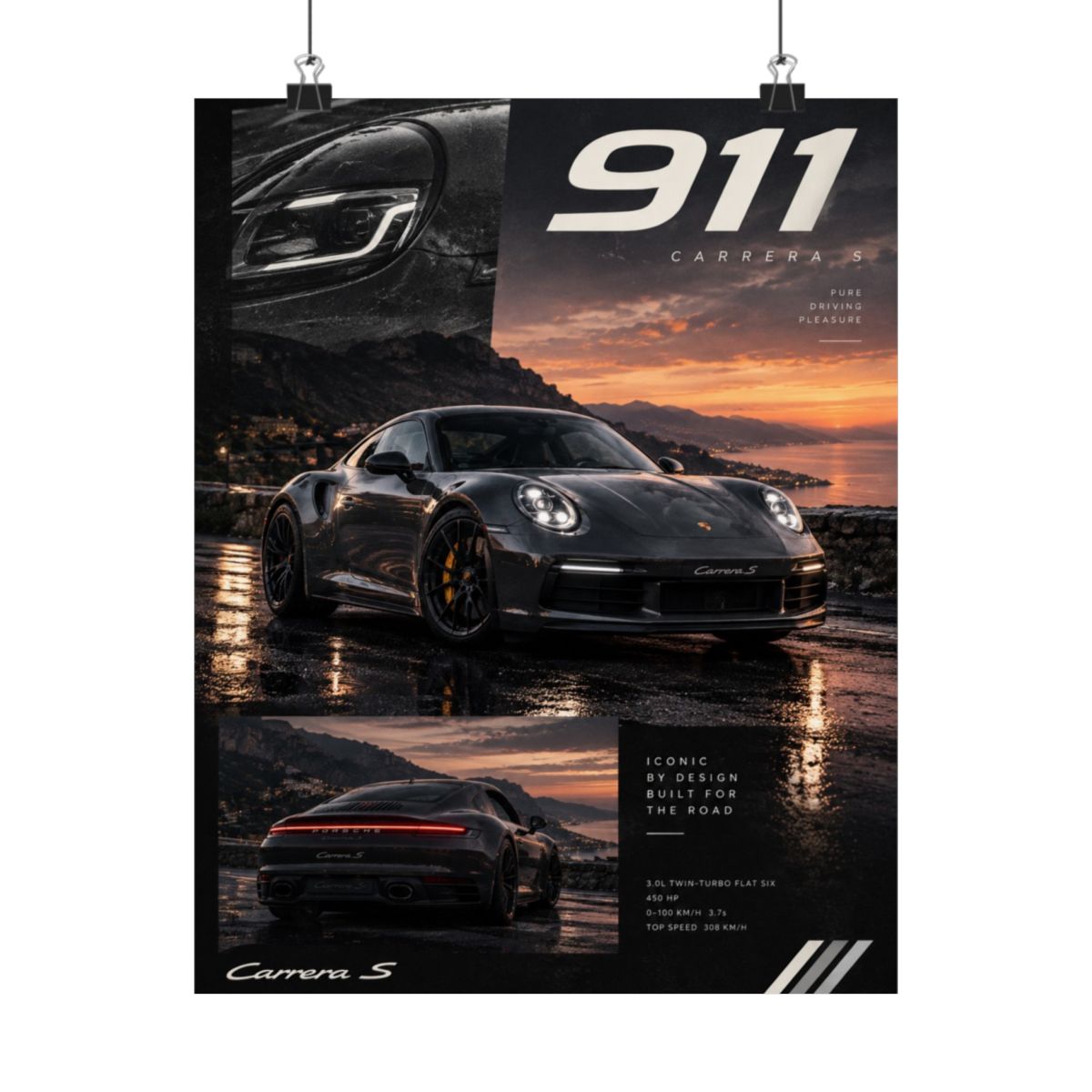 Porsche 911 Carrera S Poster product view 7