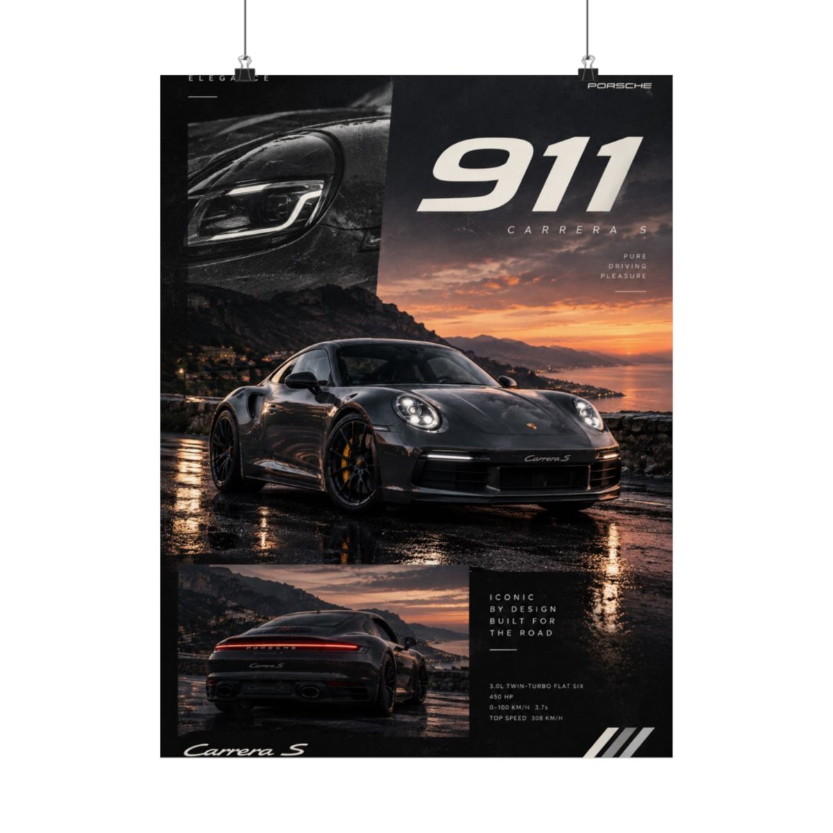 Porsche 911 Carrera S Poster product view 1