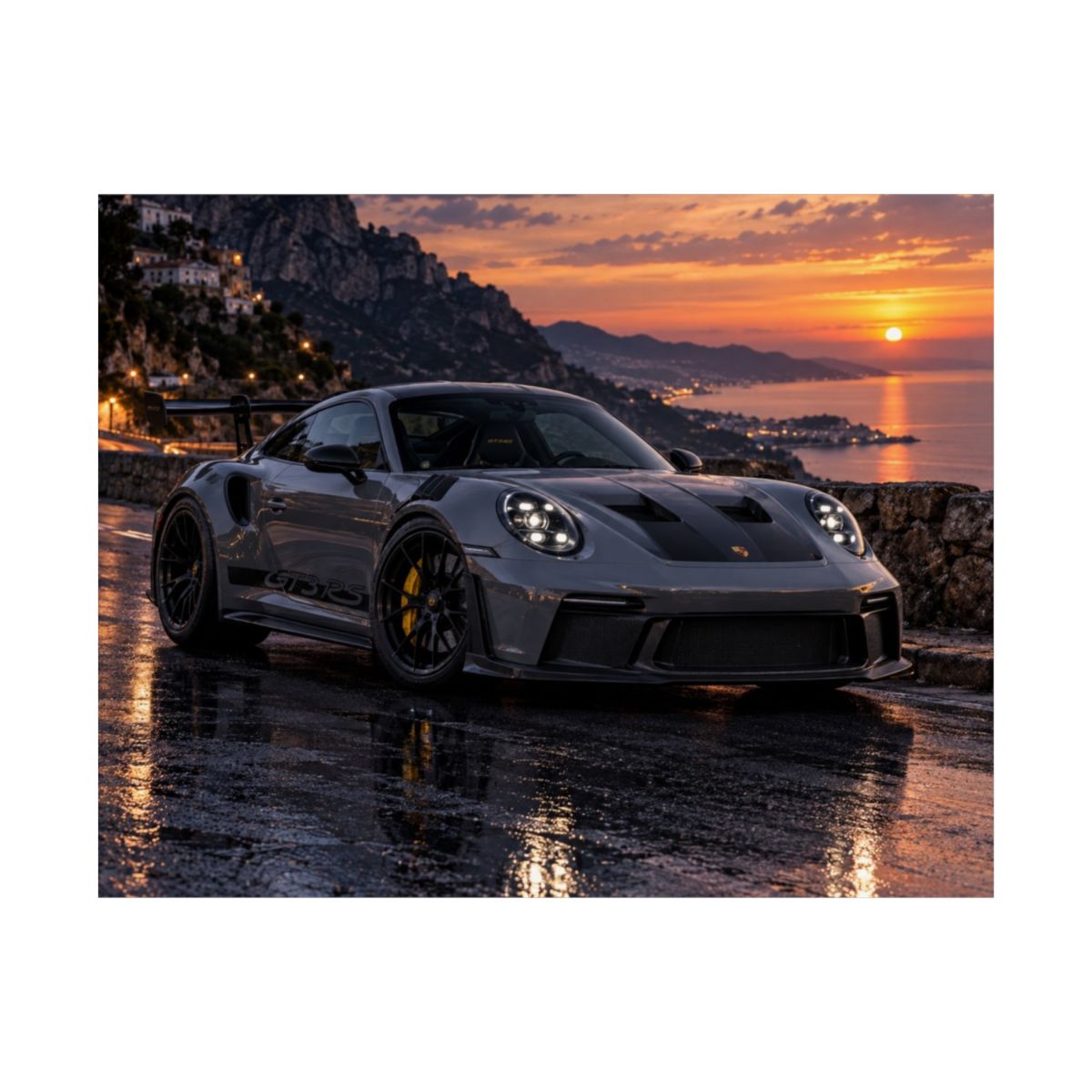 Porsche 911 GT3 RS Sunset Poster product view 2