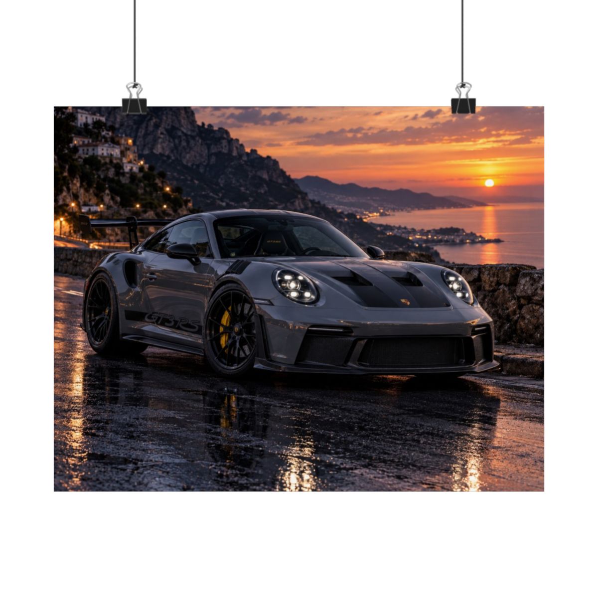 Porsche 911 GT3 RS Sunset Poster product view 1