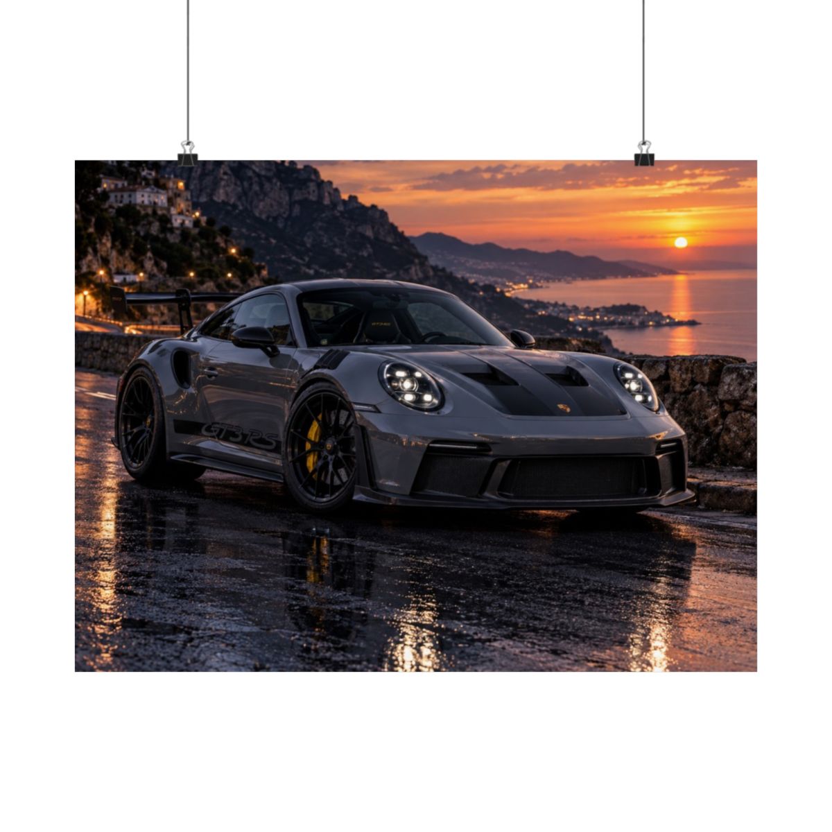Porsche 911 GT3 RS Sunset Poster product view 7