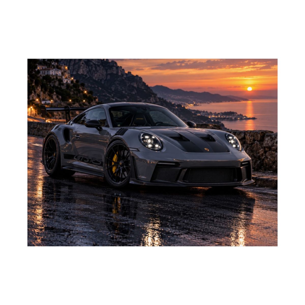 Porsche 911 GT3 RS Sunset Poster product view 8