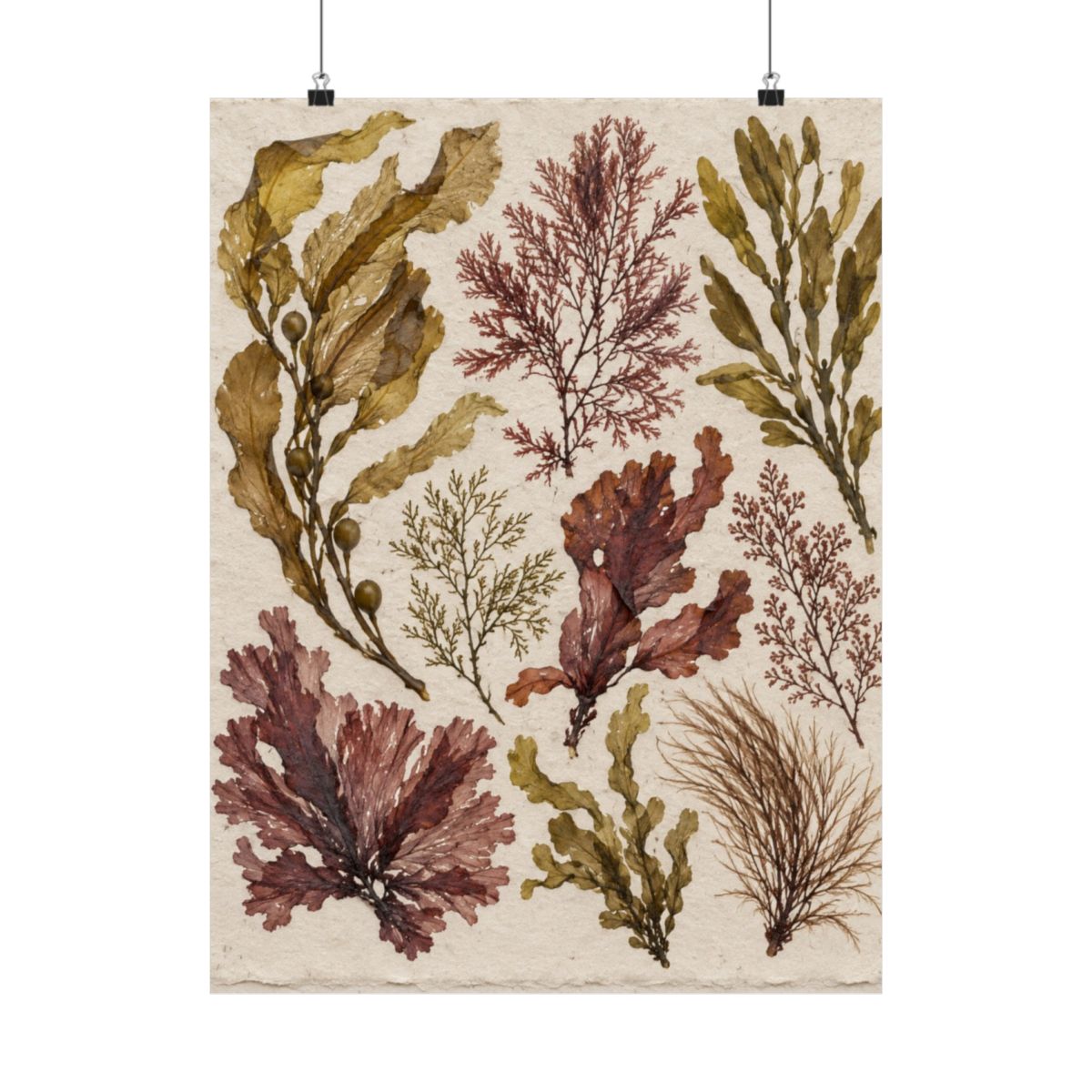 Pressed Seaweed Herbarium Poster product view 1