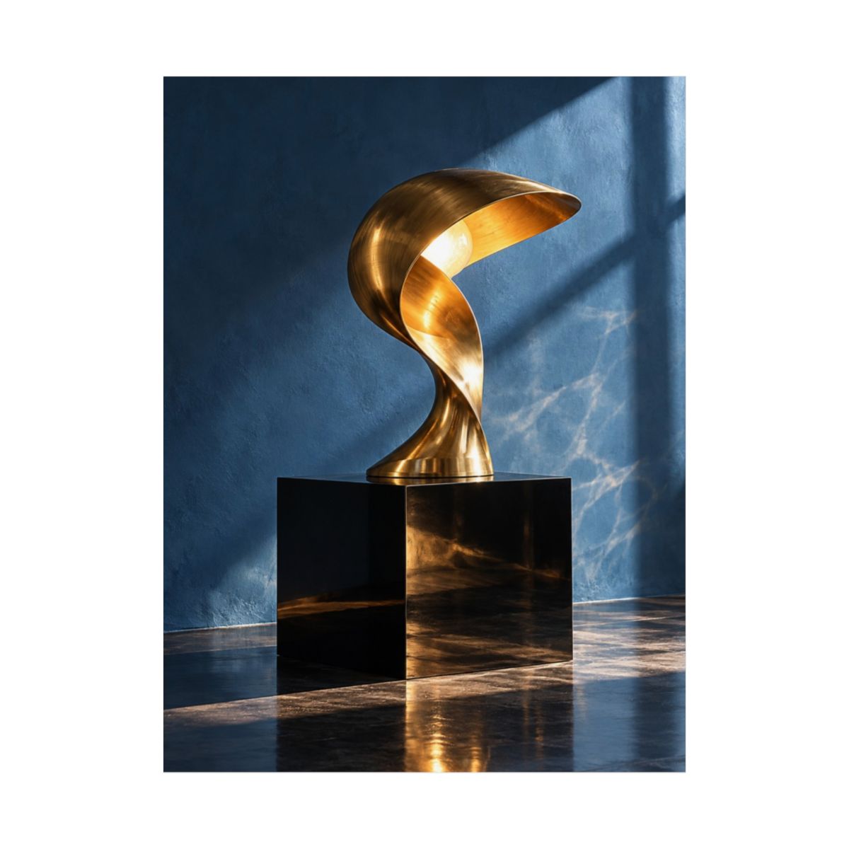 Sculptural Brass Lamp Poster product view 2